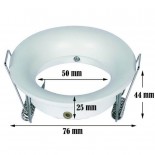 Aro Fijo para Dicroica circular Blanco GU10-MR16