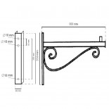 Bras modèle fer forgé Forja 60cm