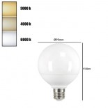 Bombilla LED Globo E27 G95 300º 15W
