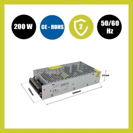 Fuente Alimentación 12V 200W 1,7A Aluminio IP20