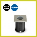 Carcasa empotrable suelo IP65 para casquillo GU10