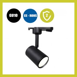 Foco de Carril NEGRO para Lámpara GU10