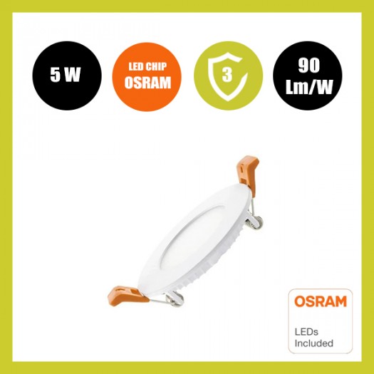 Placa Slim LED Circular 5W OSRAM Chip