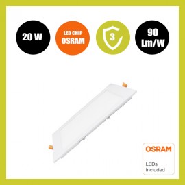 Placa Slim LED Cuadrada 20W - OSRAM CHIP DURIS E 2835