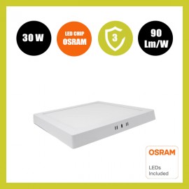 Plafón LED Superficie Cuadrado 30W - OSRAM CHIP DURIS E 2835