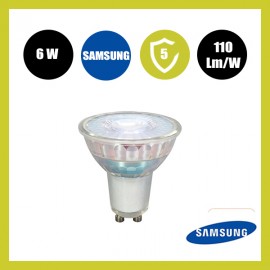 Dicroica LED 6W SAMSUNG GU10 GLASS