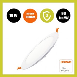 Placa Slim LED Circular 18W - OSRAM CHIP DURIS E 2835
