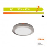 Plafón LED Circular Superficie Acero Inox 15W - CCT