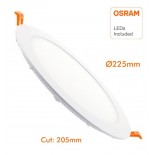Placa Slim LED Circular 24W - CCT - OSRAM CHIP DURIS E2835