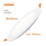 Placa Slim LED Circular 26W - CCT - OSRAM CHIP DURIS E2835