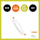 Placa Slim LED Circular 10W - CCT - OSRAM CHIP DURIS E 2835