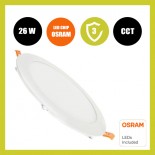 Placa Slim LED Circular 26W - CCT - OSRAM CHIP DURIS E2835
