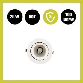 Foco Empotrable Orientable LED 25W 24º - CCT- Color Seleccionable