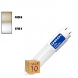 Tubo LED 9W Cristal 60cm 300º - ALTA LUMINOSIDAD - SAMSUNG CHIP PACK 10