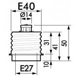 Casquillo Adaptador E40-E27