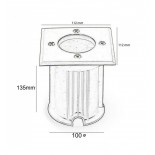 Carcasa empotrable suelo IP65 para casquillo GU10