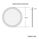 Placa Slim LED Circular Downlight 20W AJUSTABLE - OSRAM CHIP DURIS E 2835