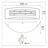 Aplique LED E27 GOTEMBURGO GRIS Exterior