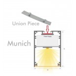 Pletina unión en aluminio - Luminaria Lineal - MUNICH -