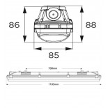 Regleta Estanca LED integrado - 35W-30W-25W-20W - OSRAM Driver - 120cm