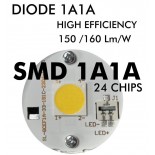 Dicroica LED GU10 8W ALTA LUMINOSIDAD - Cristal - 24º - SMD1A1A