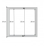 Marco Para Empotrar Panel LED De 30x30 Cm