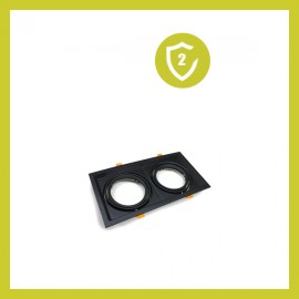 Cadre double AR111 - orientable noir