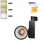 Foco LED 40W GRAZ Negro BRIDGELUX Chip Carril TRIFASICO CRI +90